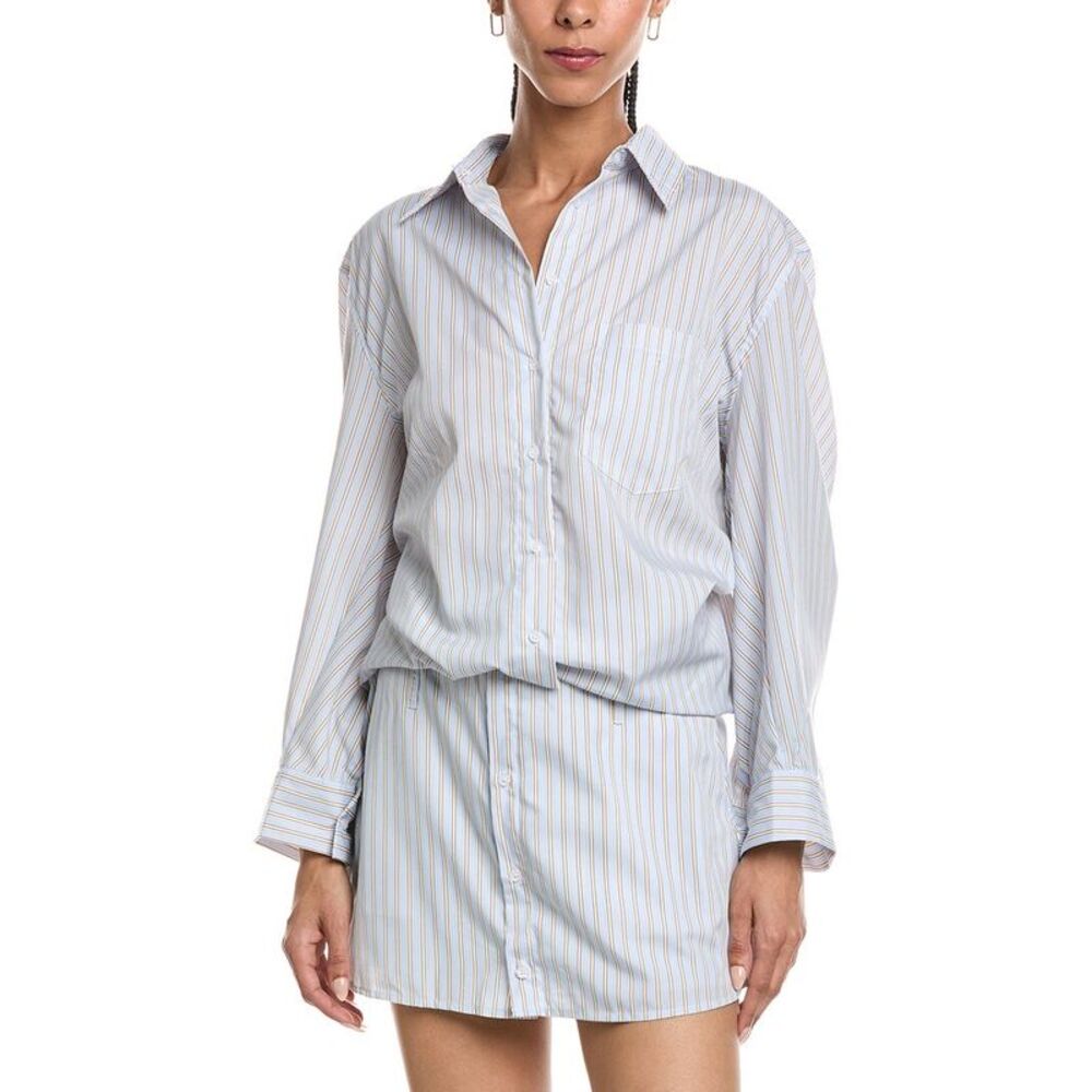 Abbey Womens  Oversized Shirt, Blue